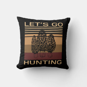 Let's Go Morel Mushroom Hunting Throw Pillow