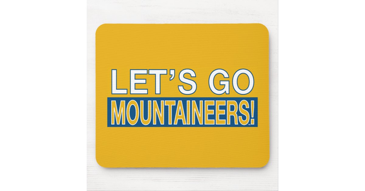 Let's Go Mountaineers Mouse Pad - 9.5x8 Inch Desk Mat With Anti-Slip Base