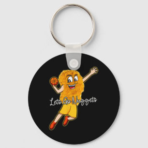 Lets Go Nuggets - Chicken Nugget Bysketbyll Player Keychain