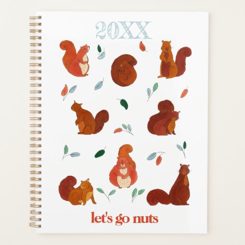 Lets Go Nuts Funny Squirrels Planner