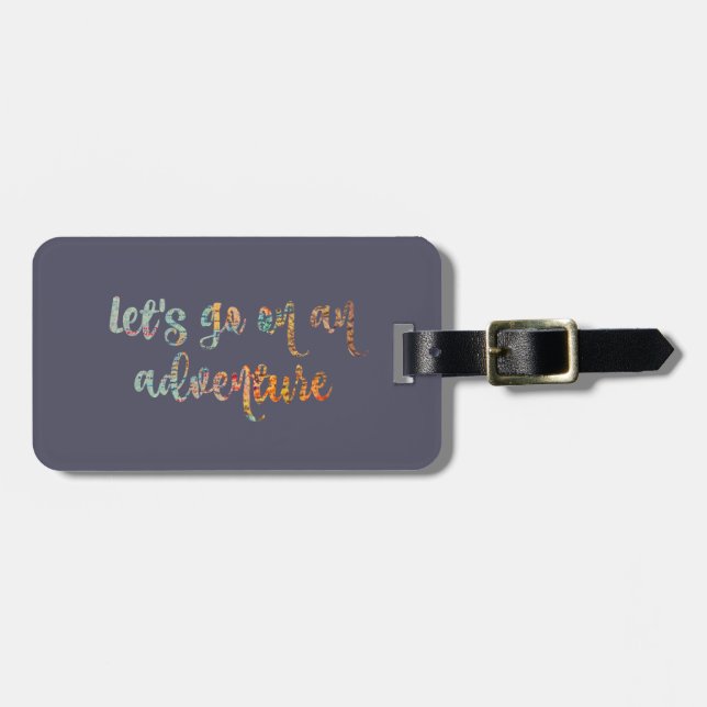 "Let's go on an adventure" Luggage Tag (Front Horizontal)