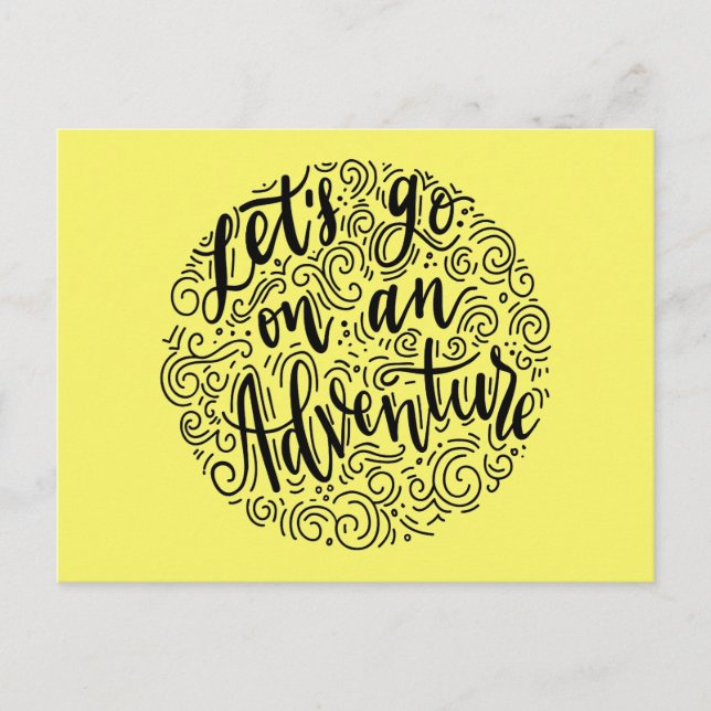 Let's go on an Adventure Postcard (Front)