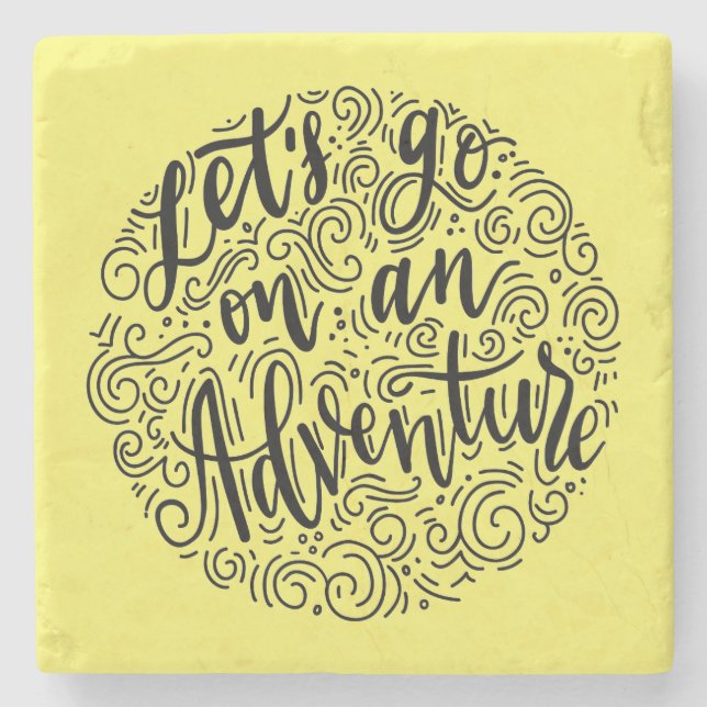 Let's go on an Adventure Stone Coaster (Front)
