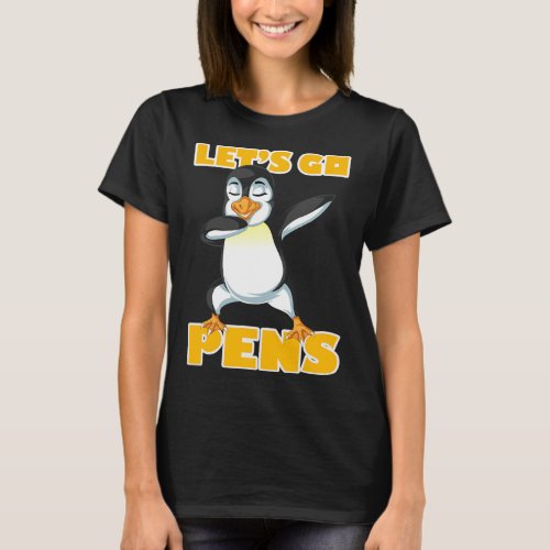 Lets Go Pens Funny Hockey Penguins  T_Shirt