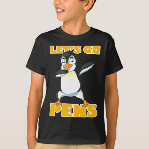 Lets Go Pens Funny Hockey Penguins  T_Shirt