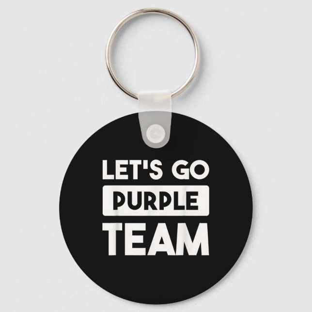 Lets Go Purple Team War Game Competition Summer Ca Keychain (Front)