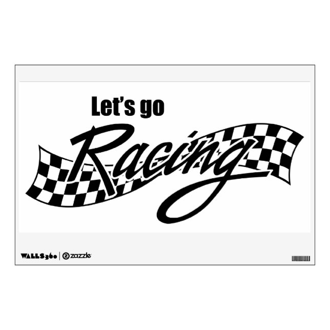 Let's Go Racing Wall Sticker (Front)