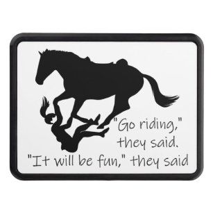 Let's Go Riding Horses Funny Quote Hitch Cover