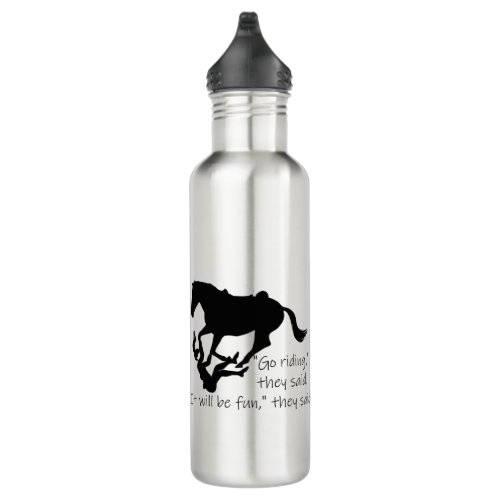 Lets Go Riding Horses Funny Quote Stainless Steel Water Bottle