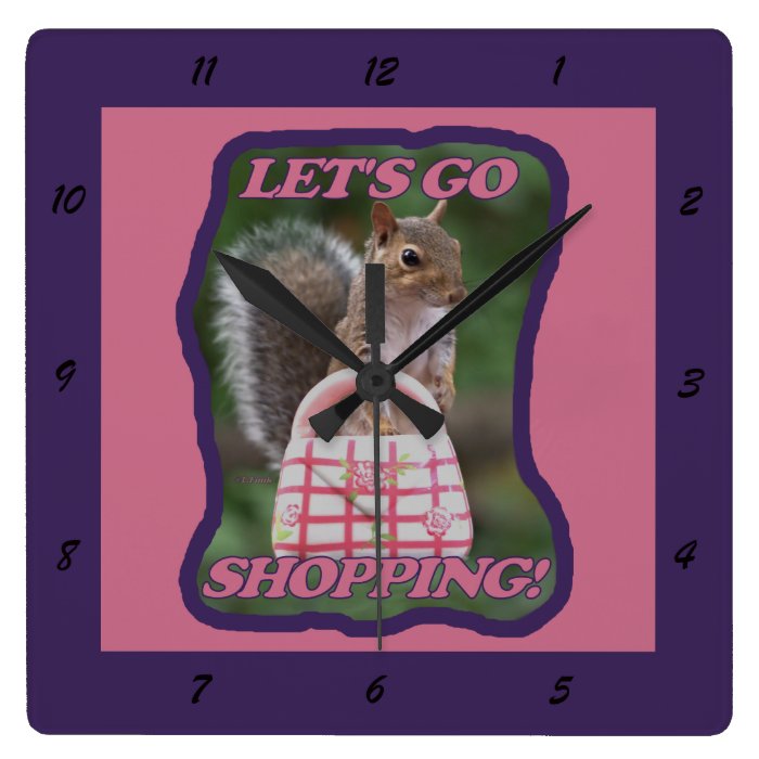 Lets Go Shopping Clock