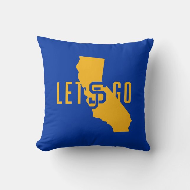 lets go SJ Throw Pillow (Front)