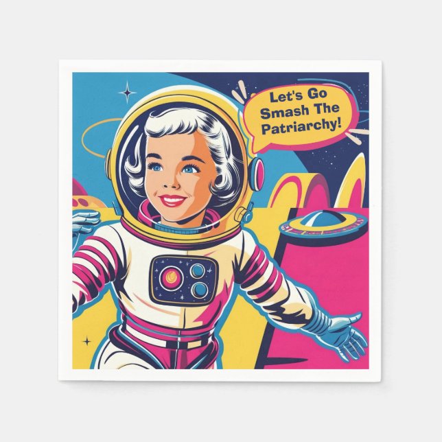 Let's Go Smash The Patriarchy Feminist  Napkins (Front)
