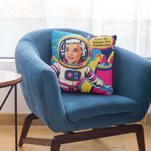 Let's Go Smash The Patriarchy Feminist Throw Pillow