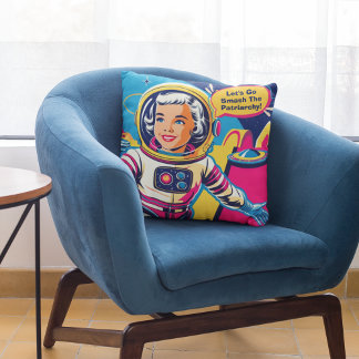 Let's Go Smash The Patriarchy Feminist Throw Pillow