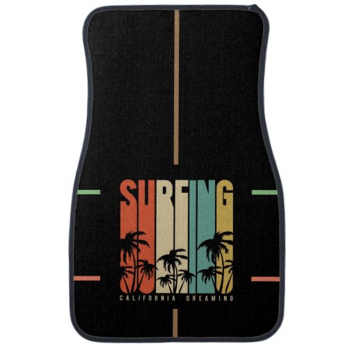 Lets Go Surfin Now Surf Logo on Car Floor Mat