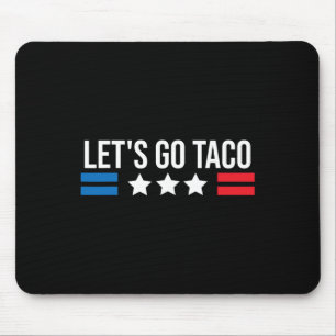 Let's Go Taco Funny Usa Us Vintage Flag 1 Mouse Pad