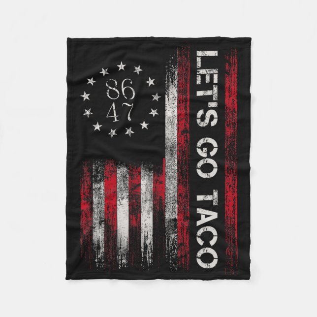 Let's Go Taco Shirt Funny Let's Go Taco 3  Fleece Blanket (Front)