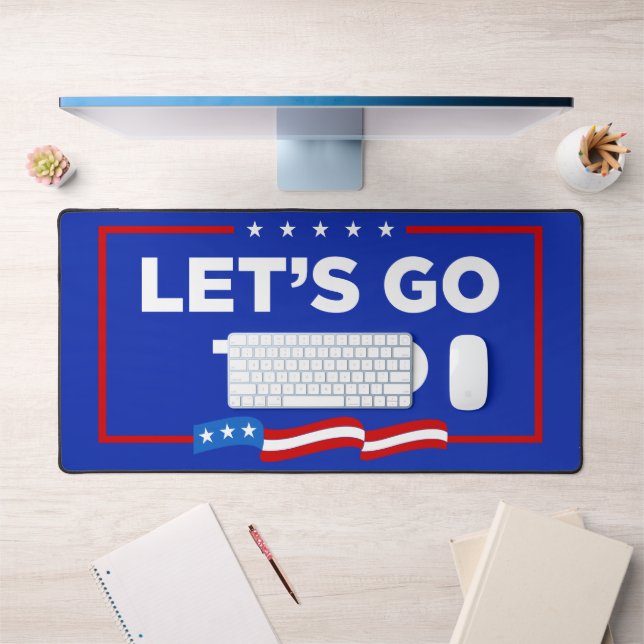 Let's Go Taco Trump Always Chickens Out Funny Desk Mat (Office 1)