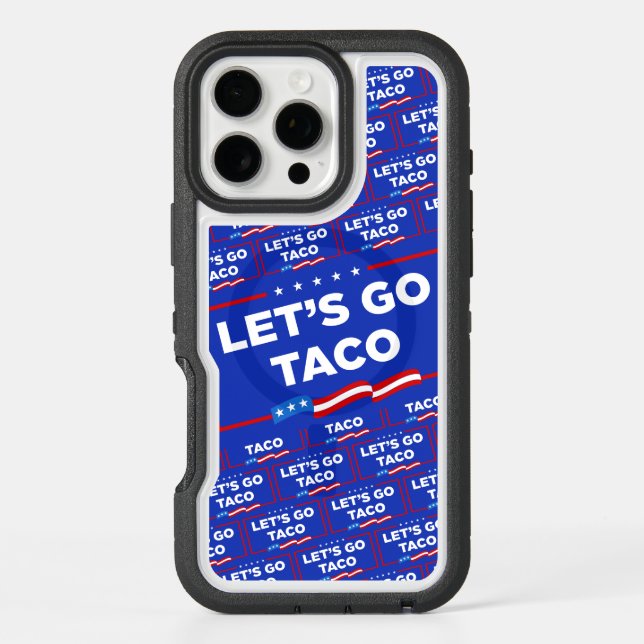 Let's Go Taco Trump Always Chickens Out Funny Otterbox iPhone Case (Back)