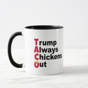 Let's Go TACO Trump Always Chickens Out Mug