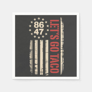 Let's Go TACO Trump Always Chickens Out Napkins