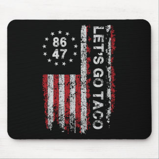 Let's Go Taco Us Flag Men Women  Mouse Pad