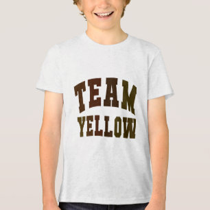 Lets Go Team Yellow Summer Camp War Game School Sp Tri-Blend Shirt