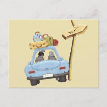 Let's Go To Nowhere Postcard by Clareville at Zazzle