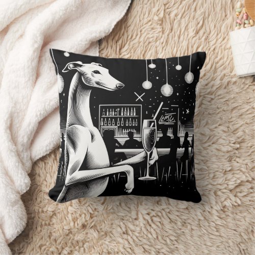 Lets go to the bar throw pillow