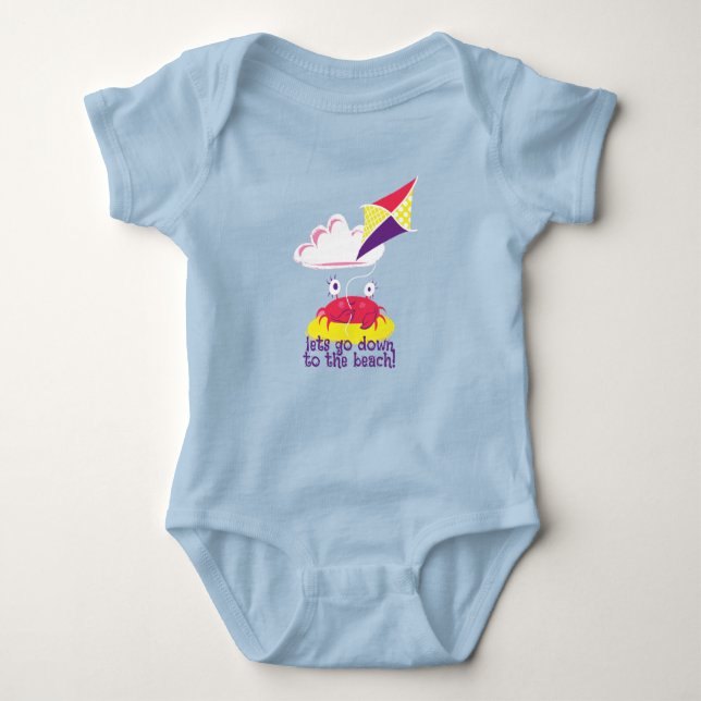 Let's Go to the Beach! Baby Bodysuit (Front)