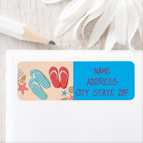 LETS GO TO THE BEACH RETURN ADDRESS LABEL