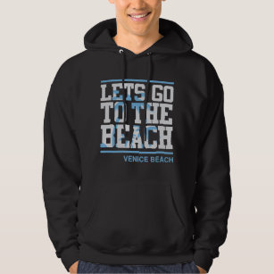 Smartprints Venice, California Beach. Hoodie Men's White at