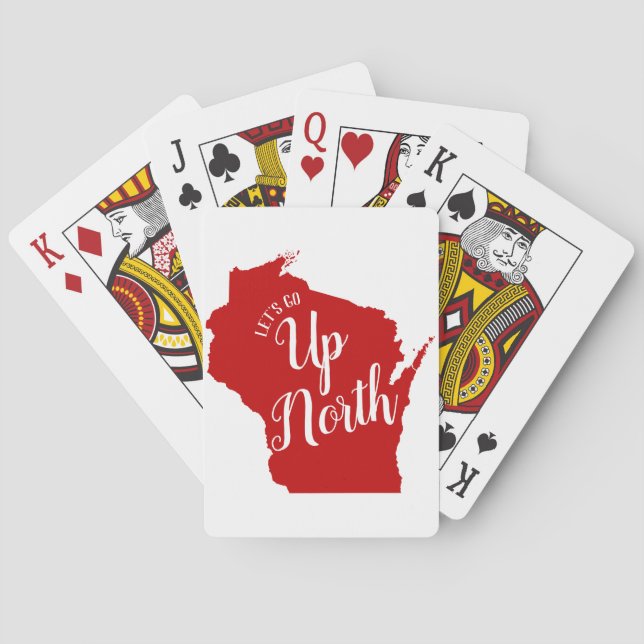 Let's Go Up North Wisconsin Personalized Poker Cards (Back)