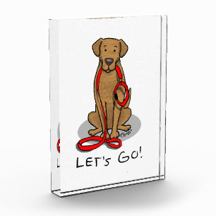 Let's Go! Walk Chesapeake Bay Retriever (dg tan) Acrylic Award