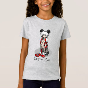 Let's Go! Walk Chinese Crested Dog (hl blk wh 1) T-Shirt