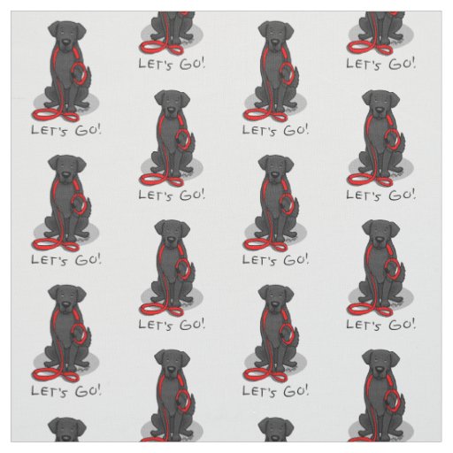 Let's Go! Walk Flat-Coated Retriever Dog (black) Fabric