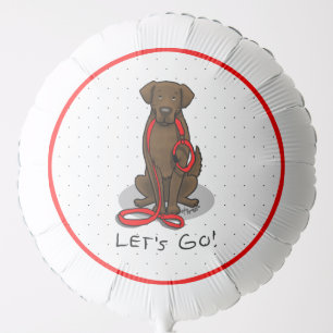 Let's Go! Walk Flat-Coated Retriever Dog (liver) Balloon