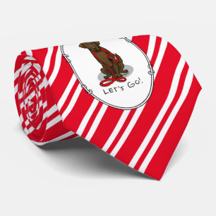Let's Go! Walk Flat-Coated Retriever Dog (liver) Neck Tie