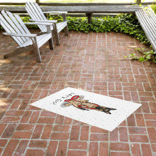 Let's Go! Walk German Shepherd Dog (black tan) Outdoor Rug