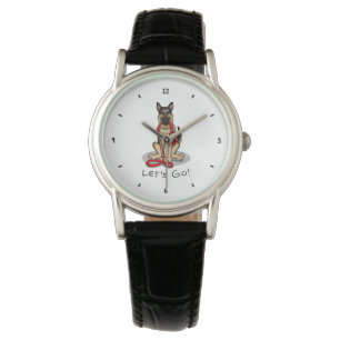 Let's Go! Walk German Shepherd Dog (black tan) Watch