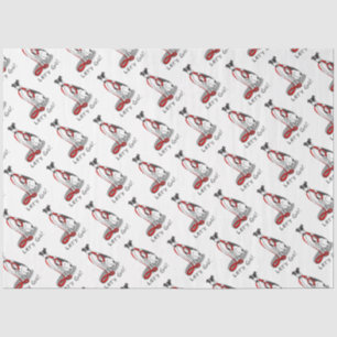 Let's Go! (walk) Greyhound Dog (black white) Funny Tissue Paper