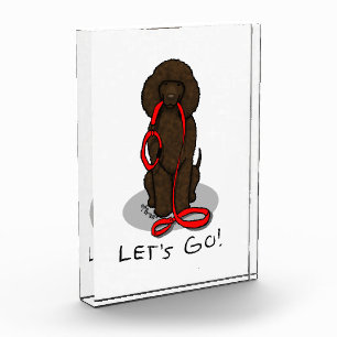 Let's Go! Walk Irish Water Spaniel Dog (liver 1) Acrylic Award