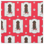 Let's Go! Walk Irish Water Spaniel Dog (liver 1) Fabric