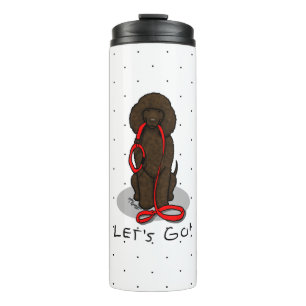 Let's Go! Walk Irish Water Spaniel Dog (liver 1) Thermal Tumbler