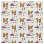 Let's Go! (walk) Papillon (white &amp; red) Dog Cute Fabric