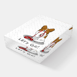Let's Go! (walk) Papillon (white & red) Dog Cute Paperweight