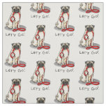 Let's Go! (walk) Pug Dog (light fawn) Leash Cute Fabric
