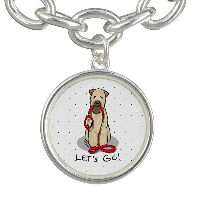 Let's Go! Walk Wheaten Terrier Dog (wheaten 1b2) Bracelet (Design)