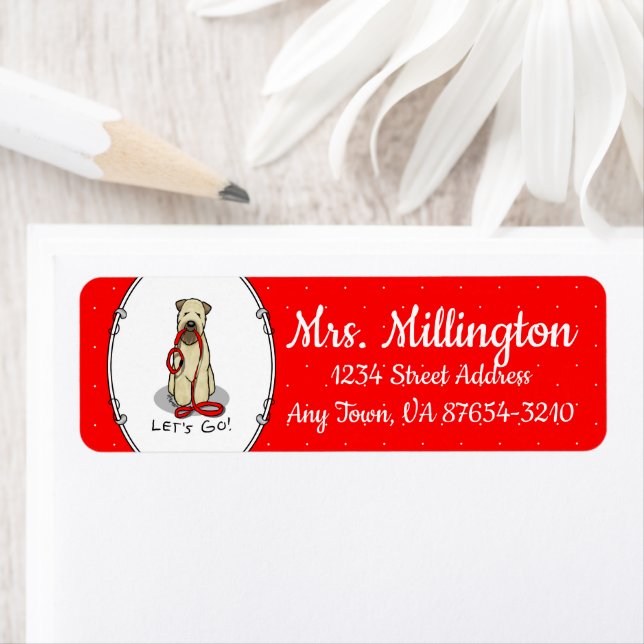 Let's Go! Walk Wheaten Terrier Dog (wheaten 1b2) Label (Insitu)