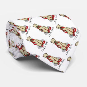 Let's Go! Walk Wheaten Terrier Dog (wheaten 1b2) Neck Tie